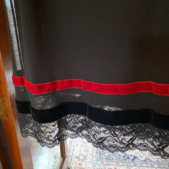 BEAUTIFUL A.B.S STUDIO BLACK LACE TRIM PULL-ON PENCIL MAXI SKIRT Sz S P - Picture 10 of 13